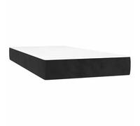 Fengshui Matelas à ressorts ensachés moyen, noir, 120 x 190 x 20 cm, velours