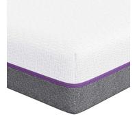 Fengshui Matelas en mousse à mémoire de forme 80 x 200 cm Blanc/gris | Housse respirante 100 % polyester, fond antidérapant, fermeture éclair lavable, certifié Oeko-Tex