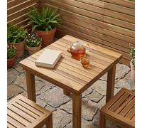 Fengshui Plateau de table 40 x 40 x 3,5 cm en teck massif marron | Pour l'intérieur et l'extérieur, peinture à base d'eau, pas de montage nécessaire, entretien facile