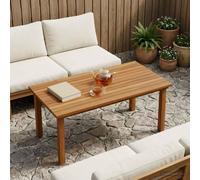 Fengshui Plateau de table 90 x 45 x 3,5 cm en teck massif | Angle droit, surface à base d'eau, pour l'intérieur et l'extérieur, facile d'entretien