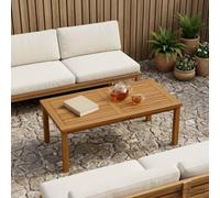 Fengshui Plateau de table à angle droit en teck massif naturel | Revêtement à base d'eau, design moderne, polyvalent comme table à manger ou bureau, facile d'entretien