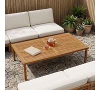 Fengshui Plateau de table à angle droit en teck massif naturel | Revêtement à base d'eau, robuste, polyvalent, cuisine, salle à manger, bureau