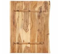 Fengshui Plateau de table en bois d'acacia massif 80 x 50 x 2,5 cm | Bord en bois naturel, unique, poli et lasuré, pour cuisine ou bureau