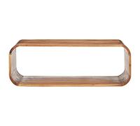 Fengshui Table basse 90 x 50 x 30 cm en bois d'acacia massif miel | Avec étagère, aspect vintage, utilisable comme table d'appoint, grain unique