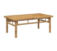 Fengshui Table basse en bambou 90 x 50 x 35 cm | Design à lattes pour la ventilation, plateau de table stable, polyvalent pour le salon, la terrasse