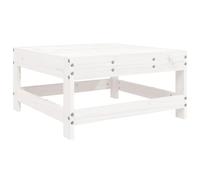 Fengshui Tabouret de jardin blanc en bois massif de pin design à lattes | Cadre en bois stable, polyvalent comme siège ou table, design modulaire, charge de 110 kg
