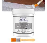 Fengyang® Agent de Revêtement Imperméable Transparent avec Pinceau, Anti Fuite, Polyurethane Waterproof Coating, Resine Etancheite Transparente, Agent de Réparation de Mur(white, 300ml)