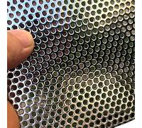 FengYoo Tôle perforée | Tôle perforée en acier inoxydable Trou de 3 mm, épaisseur 1.1 mm- 500 mm x 250 mm - Tôles perforées en métal | Grille inox | Grillage gouttiere