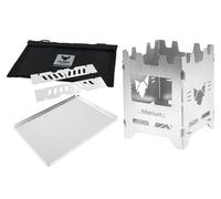 FENNEK DFW0035.66.002, barbecue, bois de chauffage, Allemagne, grille, argent, carrée