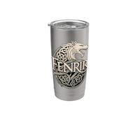 Fenrir Viking Wolf - Mythologie nordique Gobelet isotherme en acier inoxydable double paroi