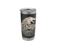 Fenrir Viking Wolf - Mythologie nordique Gobelet isotherme en acier inoxydable double paroi