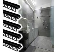 Fente de porte de douche F-Pe réglable, bandes de fixation profilées en aluminium découpables pour séparation humide et sèche, rail de pièce pour rénovation de salle de bain