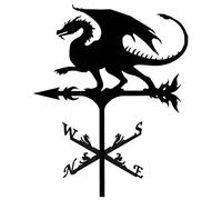 Fenteer 29.5 dans. Girouette en métal Ornement Girouette Temps Vain pour Toit Girouettes pour Toits Girouette - Dragon