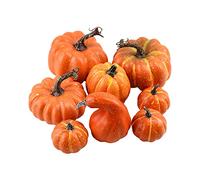 Fenteer 8x Décoration de Citrouille Artificielle pour Décoration de Fête Centre de Table Fournitures de Fête, E-Orange 8pcs, Les autres