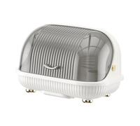 Fenteer Boîte de Rangement pour Bouteilles Égouttoir à Vaisselle Porte-gobelets Plateau Égouttoir Amovible Organisateur de Table Couvercle Fermeture Hermétiqu, L Porcelain White