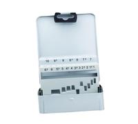 Fenteer Boîte de Rangement pour Mèches Coffret Indexé Organisateur D'Outils et Porte-forets en Métal Solide avec Marquages de Taille Adapté pour L'Atelier et, 19 Emplacements