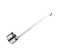 Fenteer Cuillère En Acier Inoxydable à Long Manche Pour Louche De Vin, Louche, Fond Plat, Avec Crochet, En Acier Inoxydable De Qualité Alimentaire 304, Techno - 250ml