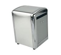 Fenteer Distributeur mouchoirs en acier inoxydable avec couvercle, rectangulaire, pour bureau, pendaison crémaillère, salle à manger, Argent