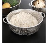 Fenteer Égouttoir à Riz En Acier Inoxydable à Mini-trous, Il Vous Permet De Filtrer Les Spaghettis, Le Riz, Les Légumes Et Les Fruits - B 19,5 cm