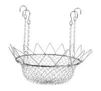 Fenteer Insert de Jardinière Réglable pour Pots en Acier Inoxydable, Support Robuste pour Pot Décoratif, Coussinet de Hauteur Intérieure, Chaînette de Remplis
