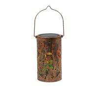 Fenteer Lanterne Solaire décorative extérieure pour Jardin, en Fer forgé, avec projecteur LED ajouré et Design ajouré. Lampe Suspendue idéale pour terrasse, Tournesol Papillon
