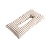 Fenteer Oreiller pour Piercing Coussin Ergonomique Oreiller de Repos Support de Nuque Doux et Protège-Oreille Latéral en Tissu Polyester Convenable pour Le Li, Brun