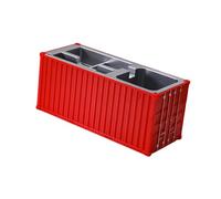 Fenteer Organiseur de Bureau avec Porte-stylos, Boîte à Crayons et Porte-cartes de Visite, Plusieurs Compartiments, En Polypropylène (PP), Aspect élégant, Rouge