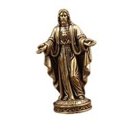 Fenteer Petite statuette religieuse en laiton, figurine miniature décorative pour bureau ou salon, 4.8 Cm X 3.3 Cm