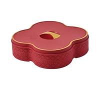 Fenteer Plateau à Compartiments avec Couvercle pour Collations et Apéritifs, Une Seule Couche