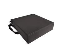 Fenteer Rehausseur D'Enfant Coussin de Siège pour Chaise Enfant avec Housse En Simili Cuir Lavable Mousse Épaisse Sangles de Fixation Réglables Aspect Antidér, Noir