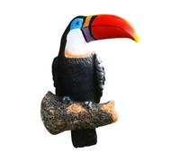 Fenteer Sculpture Toucan, décoration d'extérieur, Statuette d'oiseau pour Bureau ou Jardin, Rouge