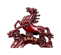 Fenteer Statue de Cheval En Céramique, Décoration élégante pour La Maison, S Rouge
