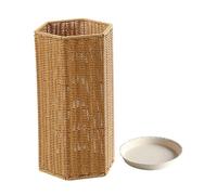 Fenteer Support de Parapluie En Osier, élégant Seau avec Récipient D'eau, Accessoire Intérieur Chic, Hexagonal