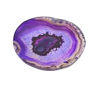 Fenteer Tranche de Géode d'Agate Naturelle - Violet