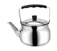Fenteer Whistling Bouilloire En Acier Inoxydable Cuisinière Théière, métal Thé Pot Gaz/Induction/Électrique/Gaz/Cuisinière Bouilloires pour Cuisine Camping - 0.8L