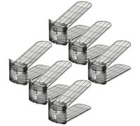 Fentes à chaussures 25 x 10,83 x 4,06 x 4,53 cm | rehausseurs de chaussures 6 pièces pour étagère de placard | Rangement de réglage de la hauteur empilable à double couche, antidérapant, pour garage