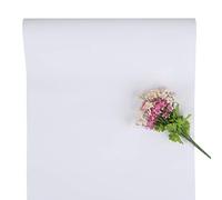 FENTIS Papier Peint Blanc Auto-Adhésif Amovible Papier Peint Peel and Stick Wallpaper de Contact Pour étagère de Porte D'armoire de Cuisine Chambre Salon Bricolage 40x500cm