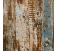 FENTIS Papier Peint en Bois Auto-Adhésif Brun Papier Peint à Rayures Fond D'écran Peel and Stick Papier de Contact de Grain, Amovible Rustique Pour Cuisine Porte Cabinet 44.5x1000cm