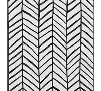 FENTIS Papier Peint Géométrique Noir et Blanc à Chevrons Papier Contact Imperméable Autocollant Mural en Vinyle pour Salon Chambre à Coucher Salle de Bain Cuisine 44,5x500cm