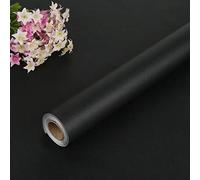 FENTIS Papier Peint Noir Auto-Adhésif Amovible Peel and Stick Papier de Contact Pour Étagère de Porte D'armoire de Cuisine de Chambre à Coucher de Salon 40x500cm