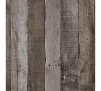 FENTIS Papier Peint Rustique en Bois Gris et Marron Rouleau de Papier Adhésif en Vinyle Amovible et Imperméable pour Chambre à Coucher Salle de Bain Salon 44,5x500cm