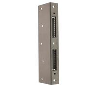 FEPS Tôle de fermeture d'angle pour porte d'entrée avec bac à saleté - En acier inoxydable - Utilisable à droite/gauche - 200 x 55 x 25 mm