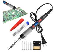 Fer à souder, Kit de Soudure Fer à Souder 90W pour Électronique, Poste à Souder Manuel Ergonomique Chauffage Rapide pour Projets Maison Appareils Bijoux