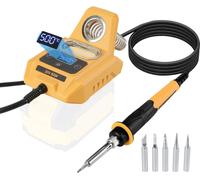 Fer à souder sans fil de 60W pour batterie Dewalt 20V, numérique, 100-500°C