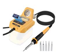 Fer à souder sans fil pour batterie Dewalt 18 V/20 V, chauffage rapide, température réglable, station de soudure numérique LCD électrique 60 W pour bricolage, réparation d'appareils, soudage par fil