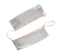Fer Beige Pince à Cheveux Latérale, Peigne 30 Dents pour Femmes | Style Décoratif et Léger, Maintien Confortable, Portable, pour Fêtes et Exercice, Facile à Assortir