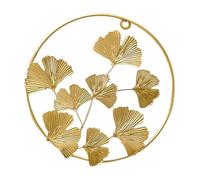 Fer Doré Décoration Murale Ginkgo à Suspendre pour Salon | Ornement Décoratif, Aspect Vif et Chic, Usage Maison ou Jardin, Pièce Unique, Couleur Or