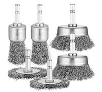 Fer Galvanisé Brosse Métallique 6 Pièces pour Perceuse | Installation Facile, Usage Polyvalent, Résistance à Déformation, pour Sols et Ustensiles Cuisine