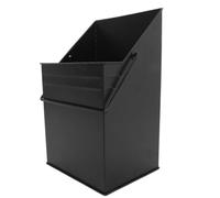 Fer Noir Seau à Cendres de Cheminée, Poignée Résistante à Chaleur | Cendres Chaudes et Copeaux de Bois, Aspect Métal Vintage, Usage Intérieur ou Nettoyage de Feu de Camp