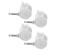 Fer Roulettes Pivotantes Blanches, Plastique 4 Pièces | Mouvement Silencieux et Pivotement Multidirectionnel, pour Petits Espaces, Seuils, Logement Partagé